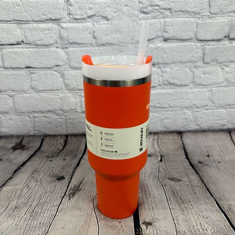 NWT Stanley Flowstate Quencher H2.O Tumbler 40 Oz Adventure Series NEW Tigerlily - Picture 4 of 6